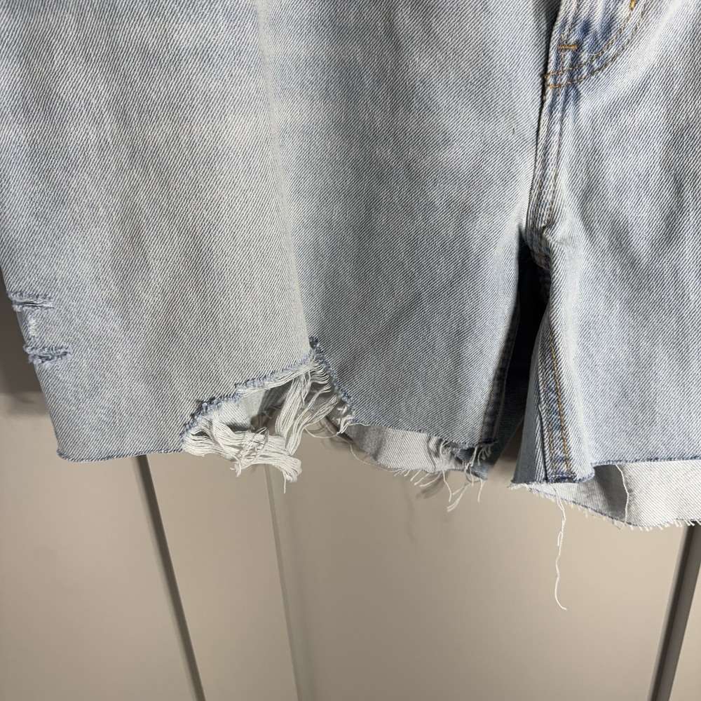 Old Navy Slouchy Straight Denim Shorts Womens Size 22 High Rise Distressed NEW - Picture 3 of 6